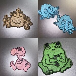 5 Vintage FREAKIES Cereal‎ Premium Plastic Refrigerator Magnet Ralston 1970's